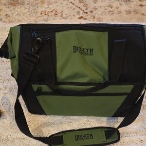 Duluth Trading Co Black and Green Duffel Bag